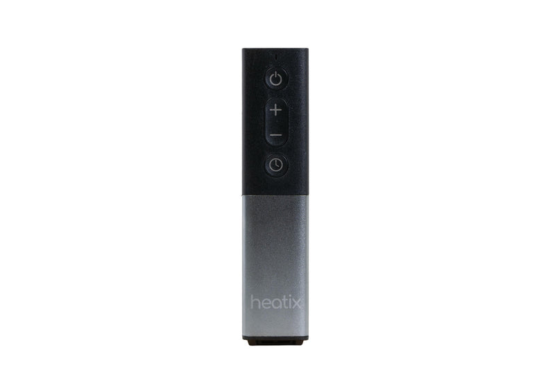Stijlvolle afstandsbediening van zwarte slimme wandmodel Heatix heater of terrasverwarmer met 2500 Watt